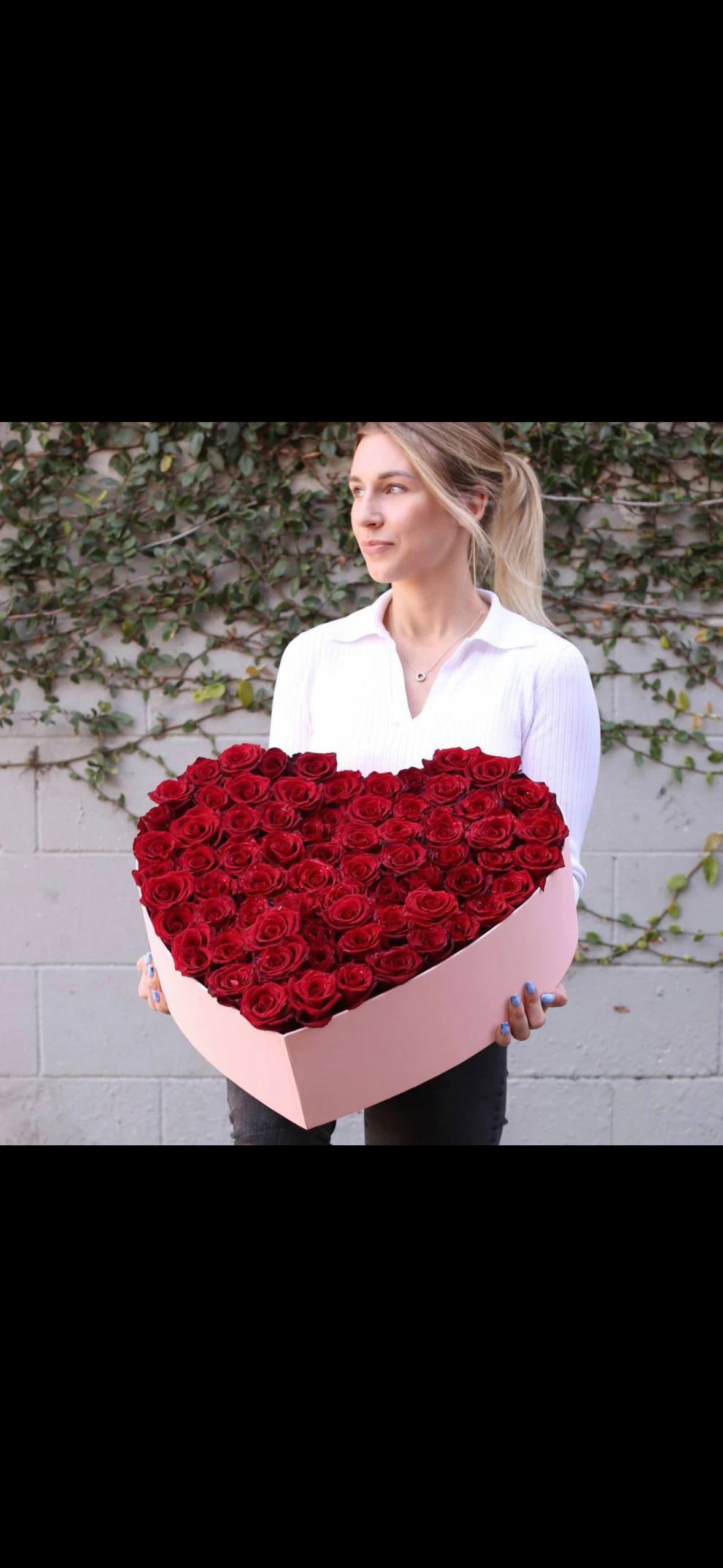 Huge red roses Heart