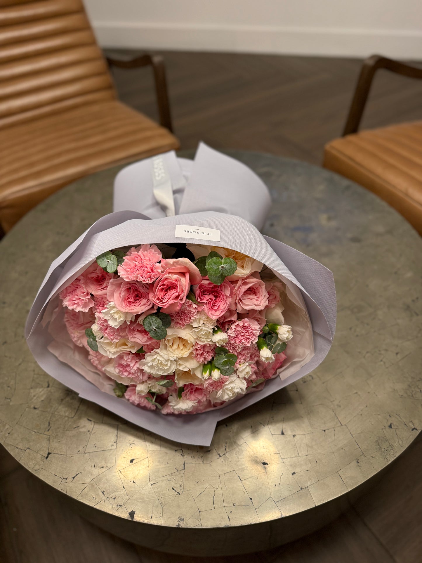 Pink flowers mix bouquet