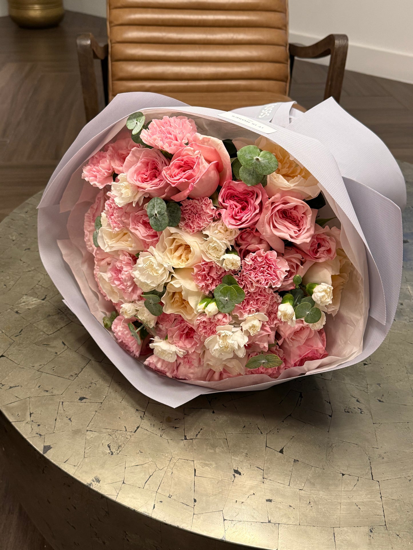 Pink flowers mix bouquet