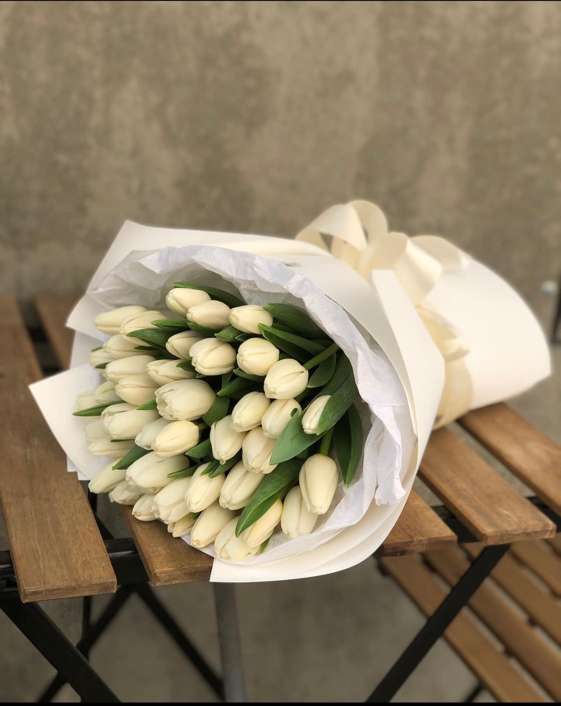 White tulips bouquet