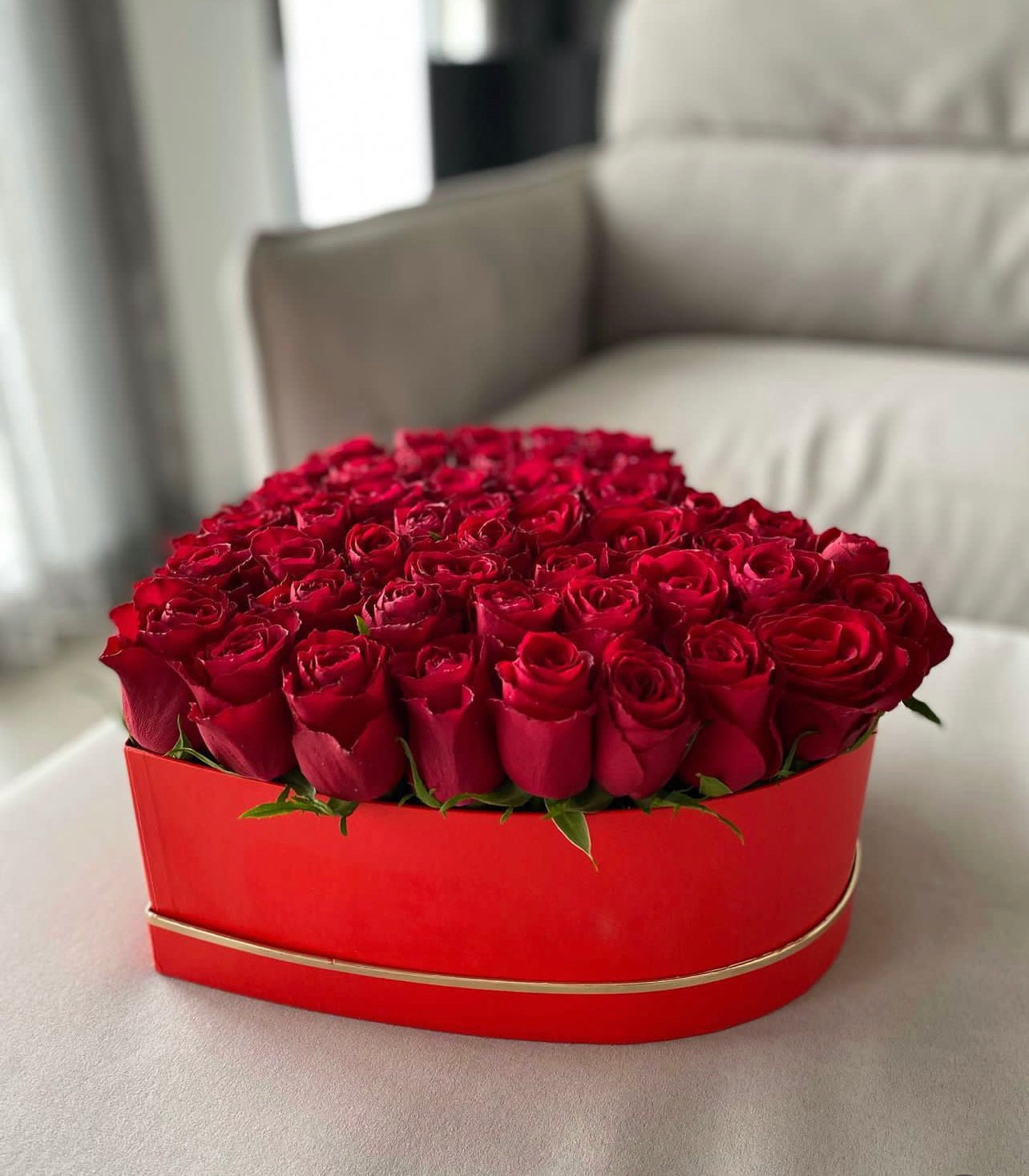 Heart roses box