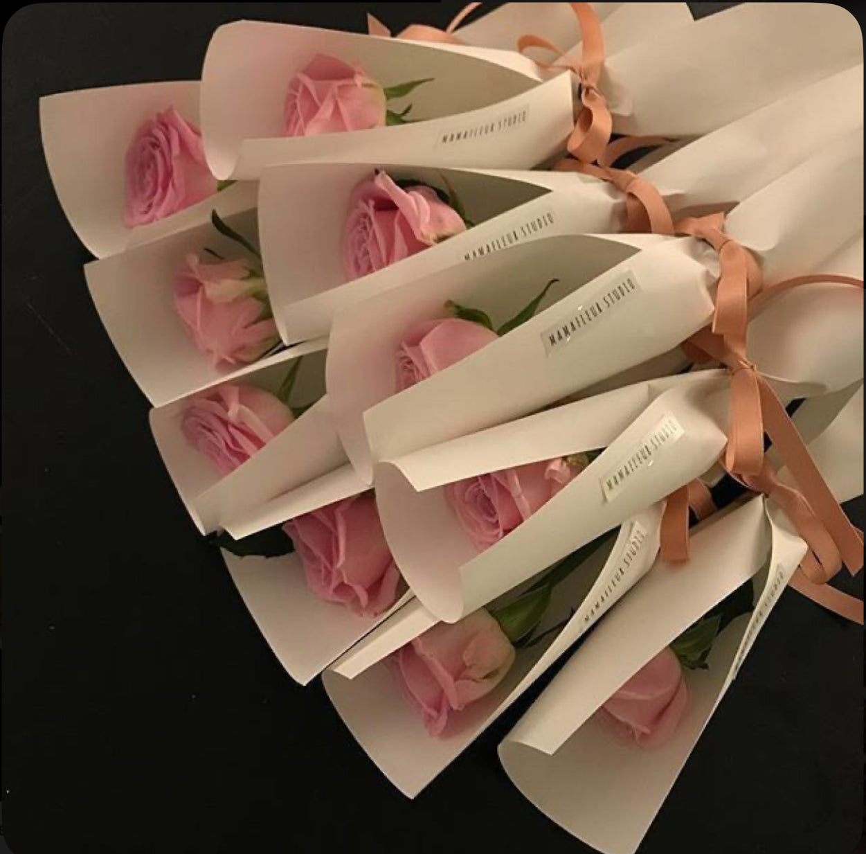 Corporate single roses floral gifts