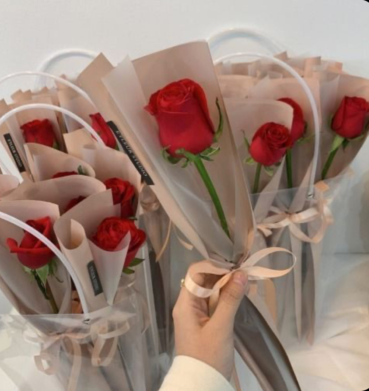 Corporate single roses floral gifts