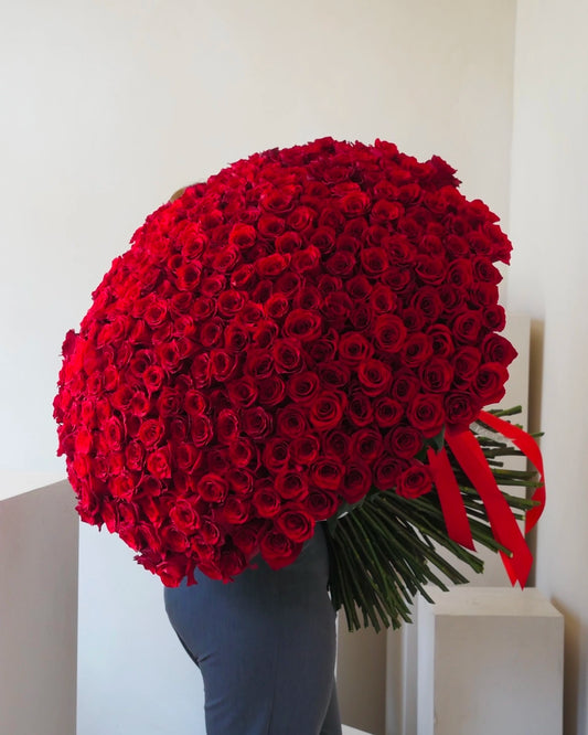 300 red roses