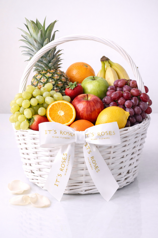 Big basket with fruits
