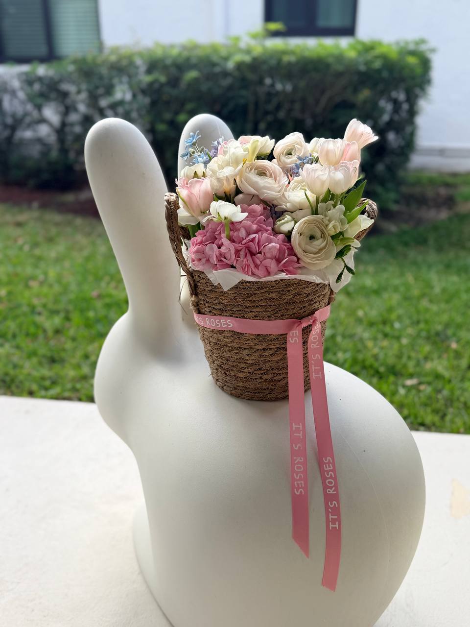 Blush Flower Basket