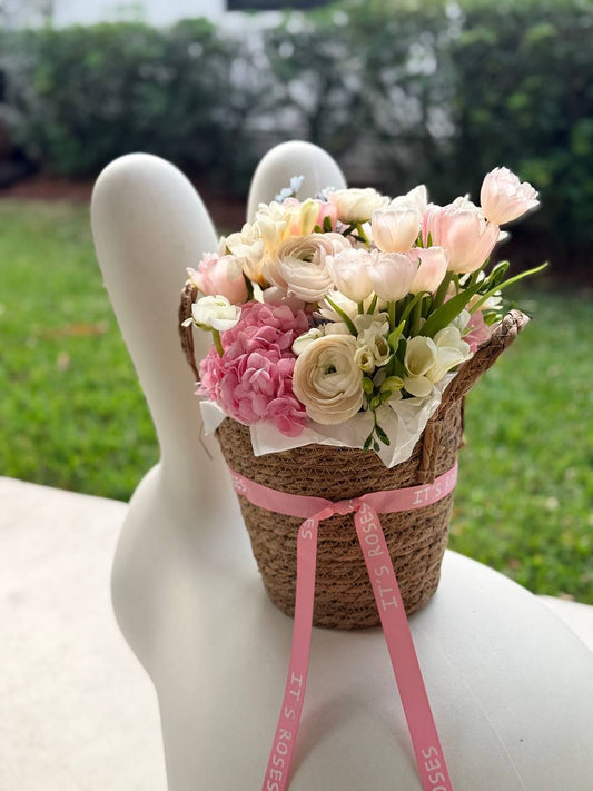 Blush Flower Basket