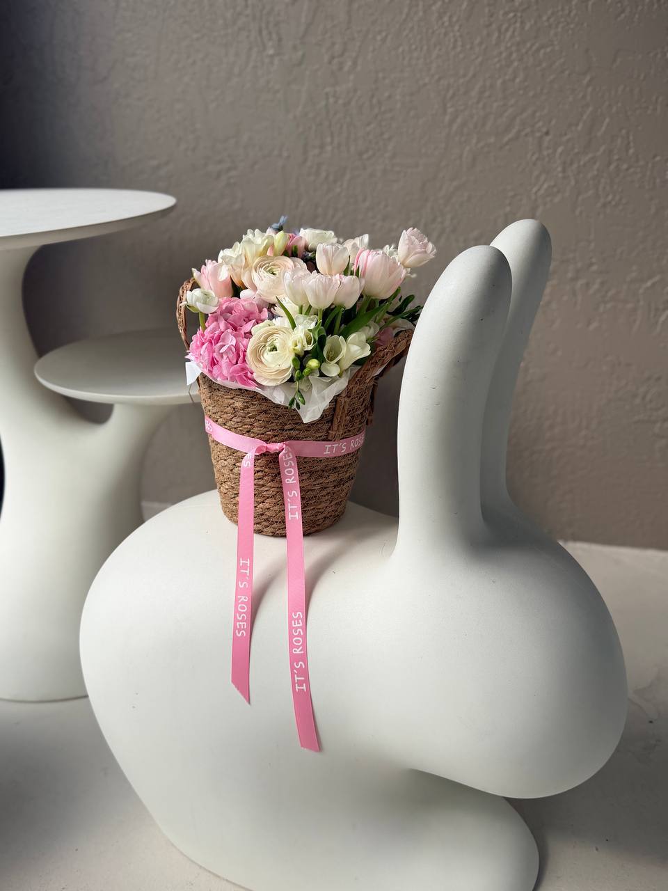 Blush Flower Basket