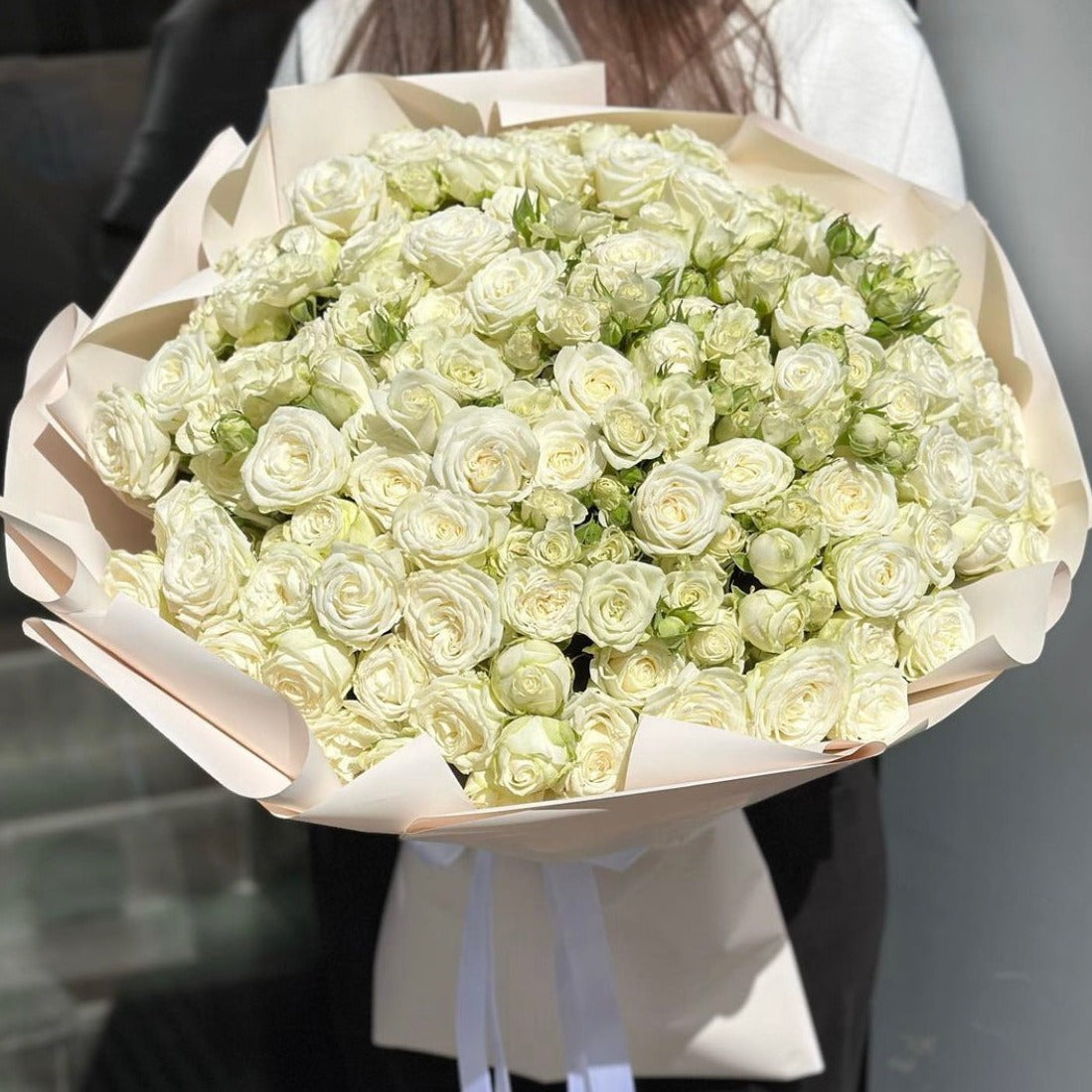 White Roses Sprayed Blue WHITE SPRAY ROSES – IT IS ROSES